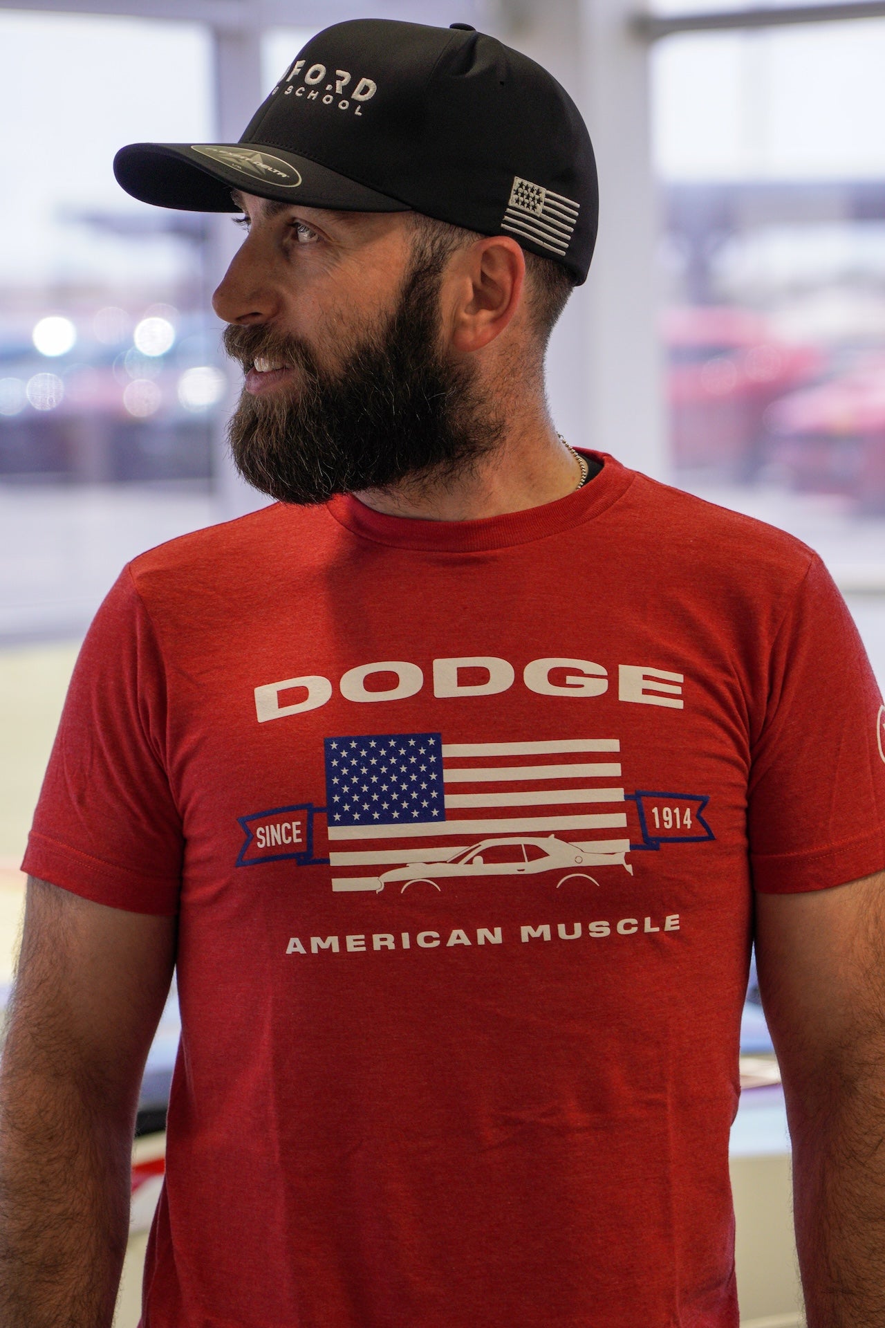 American Muscle Tee Heather Red